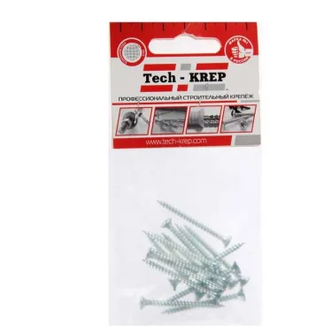 Шуруп универсальный 4х50 потайная головка, остроконечный, оцинкованный (13шт) - пакет