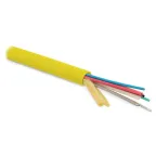 Кабель волоконно-оптический 9/125 (SMF-28 Ultra) одномодовый. 144 волокна. безгелевые микротрубки 1.1 мм (micro bundle). для внутренней прокладки. LSZH. нг(А)-HF. –30C – +70C. Желтый