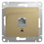 GLOSSA Розетка компьютерная RJ45 категория 5е в рамку титан