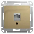 GLOSSA Розетка компьютерная RJ45 категория 5е в рамку титан