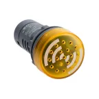 Зуммер с подсветкой желтый 24В DC непрерывный звук