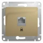 GLOSSA Розетка компьютерная RJ45 категория 5е в рамку титан