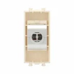 Avanti Компьютерная розетка RJ-45 без шторки модульная, кат.6А экранированная, Ванильная дымка, 1 модуль