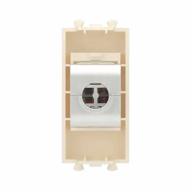 Avanti Компьютерная розетка RJ-45 без шторки модульная, кат.6А экранированная, Ванильная дымка, 1 модуль