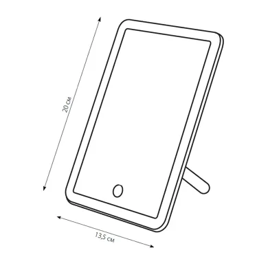 Светильник настольный TLD-591 White/LED/80Lm/6000K/Dimmer зеркало 4W акк 37V/600mAh сенсор диммер Белый | UL-00002759 | Uniel