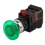 Кнопка AEА-22 ''Грибок'' зеленый d22мм 1з+1р