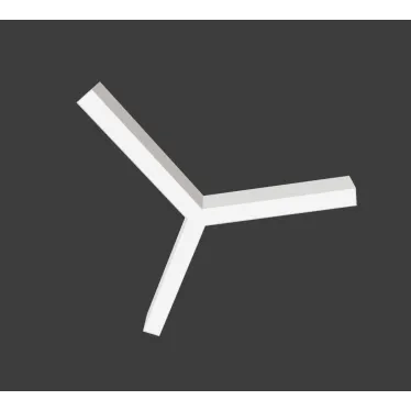 Светодиодный светильник X-line Y-образный 45 Вт 4000 К 790x912x100 мм белый муар и торцевыми крышками (4 шт.) | V1-R0-1Y823-02OP0-4004540 | VARTON