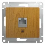 GLOSSA Розетка компьютерная RJ45 категория 5е в рамку дуб