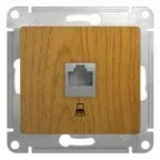 GLOSSA Розетка компьютерная RJ45 категория 5е в рамку дуб