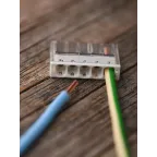 Клемма строительно-монтажная СМК 2273-245 PROxima с пастой 5 отверстий 0.5-2.5мм.кв. (100шт)