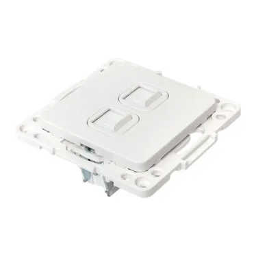 Стокгольм Механизм розетки RJ-45 2-местной белый EKF