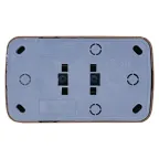 Розетка 2-местная ОП Минск 10А без заземления темное дерево