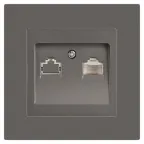 Розетка Intro Accent 6-303-09 информационная RJ45, IP20, СУ, титан