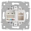 Розетка Intro Accent 6-303-09 информационная RJ45, IP20, СУ, титан