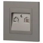 Розетка Intro Accent 6-303-09 информационная RJ45, IP20, СУ, титан