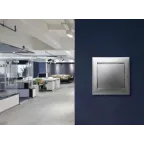 Выключатель одноклавишный, в рамку, алюминий