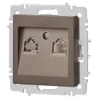 Розетка Intro Accent 6-303-08 информационная RJ45, IP20, СУ, бронза