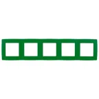 Рамка на 5 постов, Эра12, зелёный, 12-5005-27