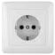 ХИТ Розетка скрытая с заземлением 250В 16А белая