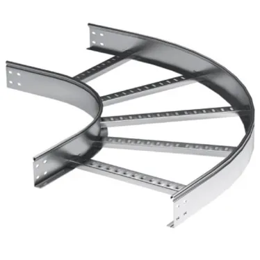 Угол горизонтальный 90 градусов 80x300 R-600 в комплекте с крепежными элементами и соединительными пластинами, необходимыми для монтажа