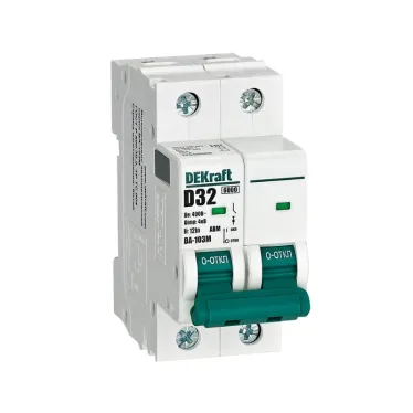 Выключатель автоматический без теплозащиты 2P 32А х-ка D 6кА ВА-103M