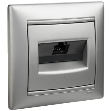 VALENA Рамка 1 пост горизонтальная алюминий