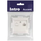 Розетка Intro Accent 6-303-06 информационная RJ45, IP20, СУ, перламутр