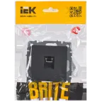 BRITE Розетка компьютерная RJ45 кат.6 РК11-БрГ графит IEK