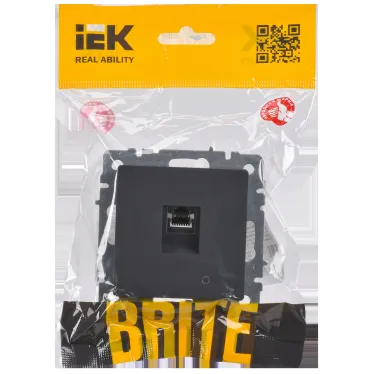 BRITE Розетка компьютерная RJ45 кат.6 РК11-БрГ графит IEK