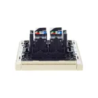 FORTE@PIANO Розетка компьютерная двойная RJ45 кат.5E FP433 ваниль IEK