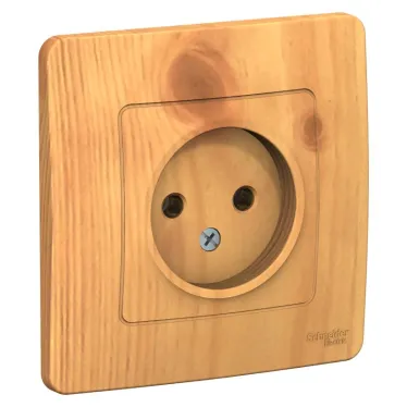 BLANCA скрытой установки розетка без заземления без шторок 16А, 250В, ясень
