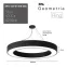 Светильник LED Geometria Ring SPO-134-W-40K-056 56Вт 4000К 4200Лм IP40 800х80 белый подвесной драйвер внутри