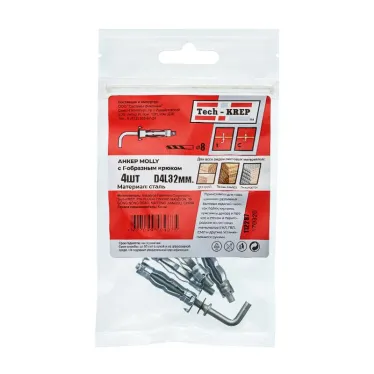 Анкер-дюбель Молли W М4х32 с крюком (4шт)