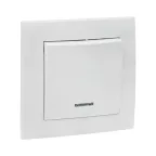 Валенсия выключатель 1-кл. 10А белый с индикатором