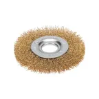 Щетка для УШМ, витая латун провол, 100, отв. 22,24