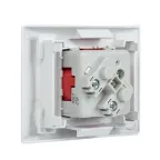 Розетка 45х45 PRO, с заземлением, красная , 45 град