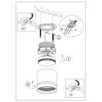 Светодиодная подсветка накладная под GX53 OL9 GX53 WH/WH алюминий цвет белый+белый