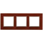 Рамка на 3 поста, дерево, Эра Elegance, вишня+шамп, 14-5303-08