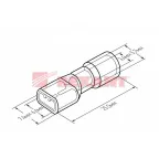 Клемма плоская полностью изолир термоусаживаемая РПи-м-т 6.0-(6.3) РпИм-т 6-7-0,8 гнездо 6.6 мм 4-6, REXANT