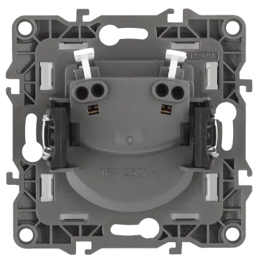 Розетка 2P, 16A-250В, Эра12, медь, 12-2105-14