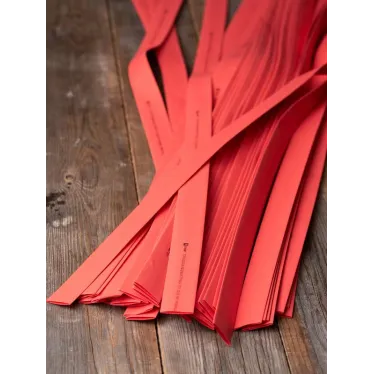 Трубка термоусаживаемая ТУТ нг 16/8 красная в отрезках по 1м PROxima