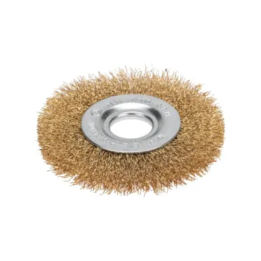 Щетка для УШМ, витая латун провол, 100, отв. 22,24