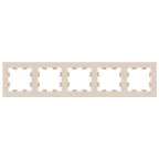Рамка пятипостовая ATLASDESIGN универсальная бежевый