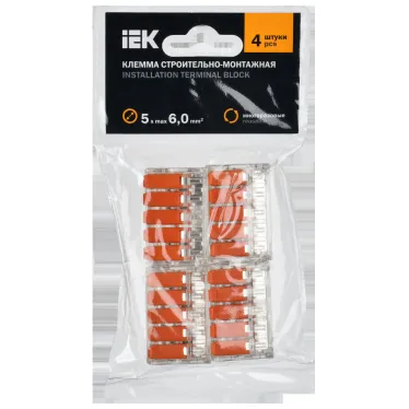 Строительно-монтажная клемма СМК 221-615 (4шт/упак) IEK