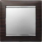 VALENA Рамка 1 пост темное дерево/серебро