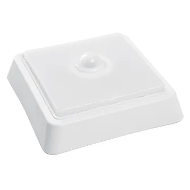 Светильник светодиодный ДБО-10w с датчиком 4000К 800Лм квадратный белый