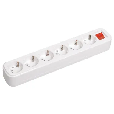 Розетка переносная разборная выключатель К06В 6 мест CLASSIC