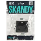 SKANDY Розетка с заземлением без защитных шторок 16А SK-R05T титан IEK