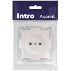 Розетка Intro Accent 6-201-06 2P, 16А-250В, IP20, СУ, перламутр