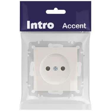 Розетка Intro Accent 6-201-06 2P, 16А-250В, IP20, СУ, перламутр
